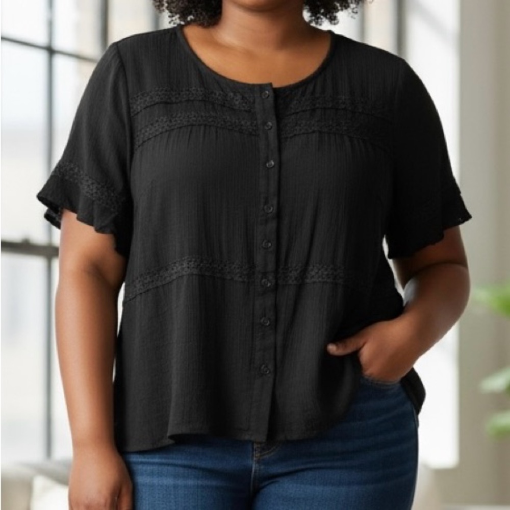 Elegant Black Women's Blouse